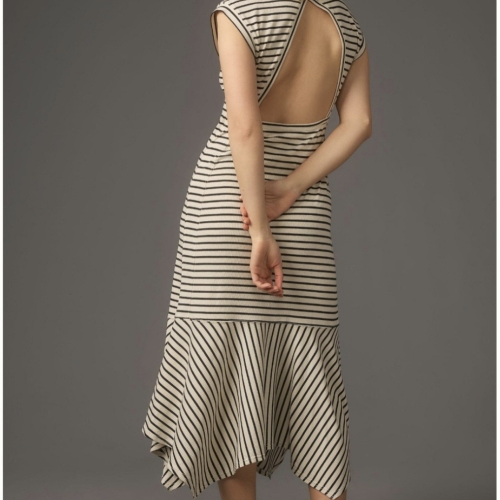 Anthropologie - Daily Practice cutout striped maxi dress Sz L